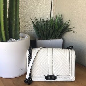 Rebecca Minkoff Geo Quilted Love White Purse
